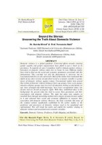 Uncovering the Truth About Domestic Violence