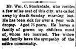 William Stocksdale Obituary What Was the Cause of His Death? |